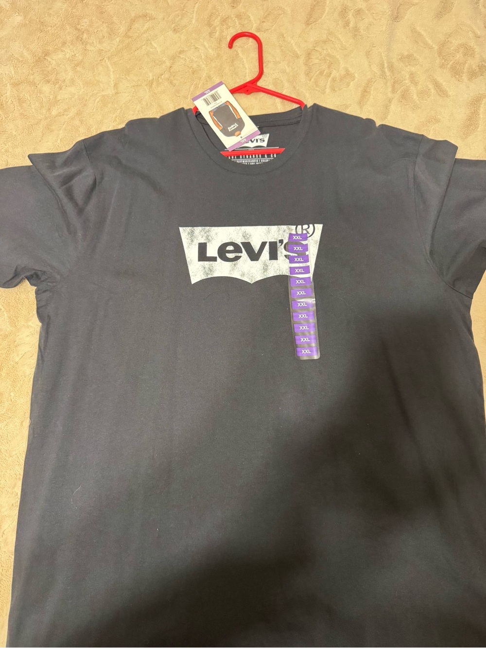 Levi's Black Crewneck T-Shirt with White Logo